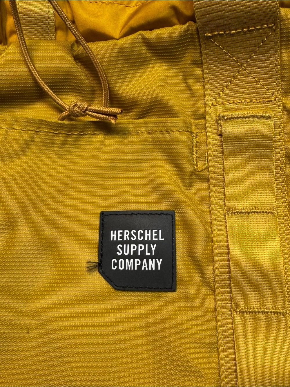 Rare Herschel Supply Co. Barnes Trail Tote In Yellow Mustard Water Resistant - Picture 4 of 15